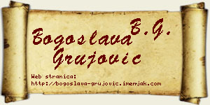 Bogoslava Grujović vizit kartica